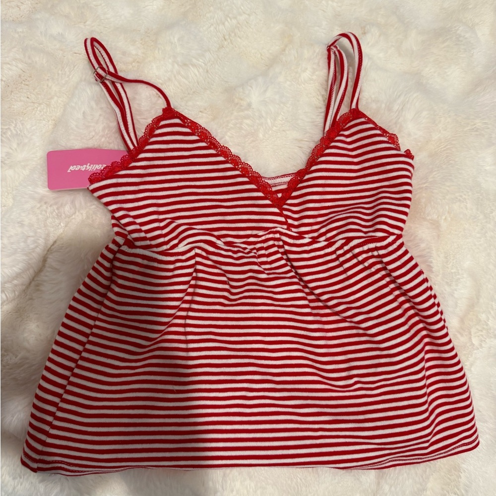 Edikted Striped Red and White Camisole